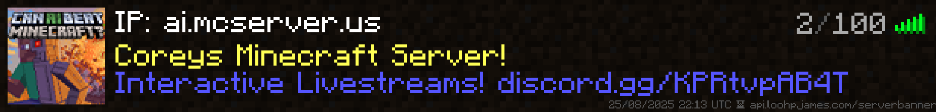 Minecraft Server: Can AI beat Minecraft?