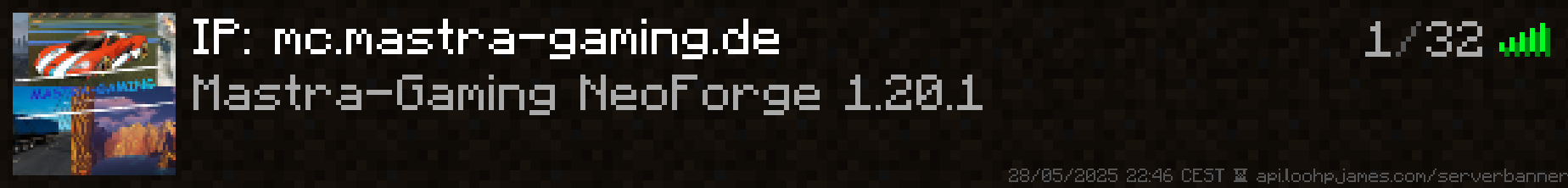 Minecraft Server Banner - mc.mastra-gaming.de